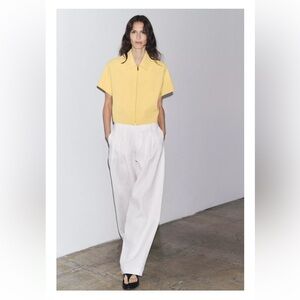 Zara Woman Collection Yellow Cropped Jacket size XS New with tags